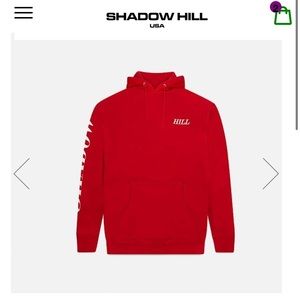 Shadow hill candy red foil pullover